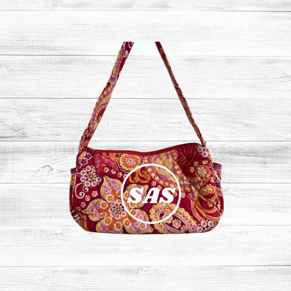 Personalized Vera Bradley paisley Maggie bag 9 1/2 inches long